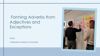 Forming Adverbs From Adjectives And Exceptions PPT Information AT
