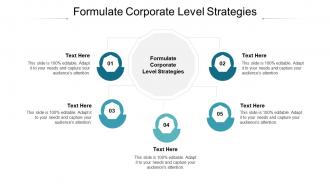 Formulate corporate level strategies ppt powerpoint presentation outline graphics download cpb