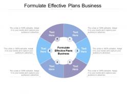 Formulate effective plans business ppt powerpoint presentation show picture cpb