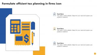 Formulate Efficient Tax Planning In Firms Icon