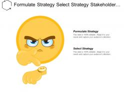 Formulate strategy select strategy stakeholder analysis integrated architecture cpb