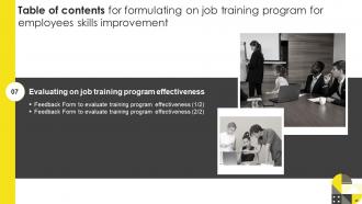 Formulating On Job Training Program For Employees Skills Improvement Powerpoint Presentation Slides