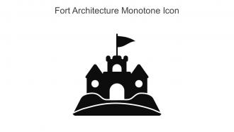 Fort Architecture Monotone Icon In Powerpoint Pptx Png And Editable Eps Format
