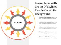 Forum icon with group of stylized people on white background