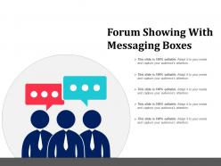 Forum showing with messaging boxes