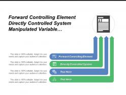 Forward controlling element directly controlled system manipulated variable