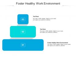 Foster healthy work environment ppt powerpoint presentation file designs download cpb