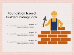 Foundation Icon Builder Holding Trowel Company Management Construction
