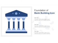 Foundation of bank building icon