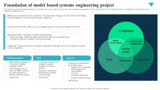 Foundation Of Model Based Systems Engineering Integrated Modelling And Engineering
