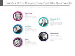 Founders of the company powerpoint slide deck samples