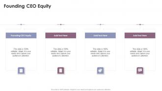 Founding CEO Equity In Powerpoint And Google Slides Cpb