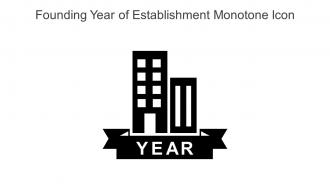 Founding Year Of Establishment Monotone Icon In Powerpoint Pptx Png And Editable Eps Format
