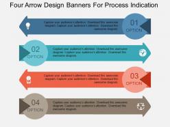 Four arrow design banners for process indication flat powerpoint design