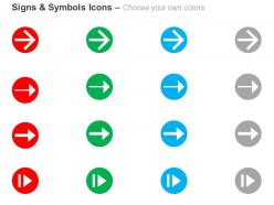 Four arrow icons process flow ppt icons graphics
