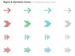 Four arrows direction representation ppt icons graphics
