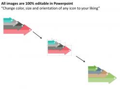 Four arrows for sustained competitive advantage flat powerpoint design