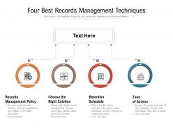 Four best records management techniques
