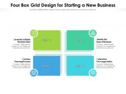 Four Box Grid Design For Starting A New Business