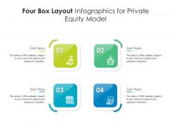 Four Box Layout For Private Equity Model Infographic Template
