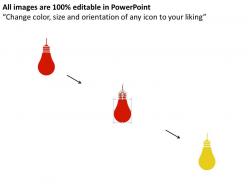 Four bulbs for idea representation flat powerpoint design