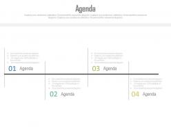 Four business agendas with marketing analysis powerpoint slides