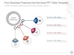 Four business features and services ppt slide template