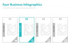 Four business infographics for variance and standard deviation powerpoint slides