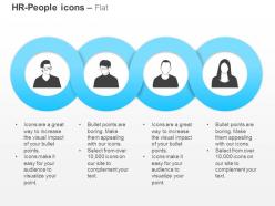 Four business people communication ppt icons graphics