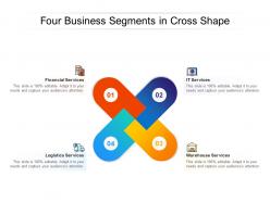 Four business segments in cross shape
