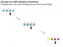 Four buttons for selection process flat powerpoint design