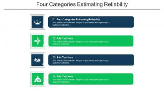 Four Categories Estimating Reliability Ppt Powerpoint Presentation Ideas Cpb