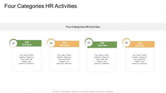 Four Categories HR Activities In Powerpoint And Google Slides Cpb