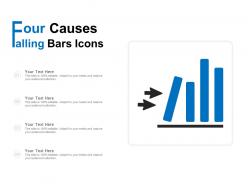 Four causes falling bars icon