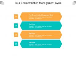 Four characteristics management cycle ppt powerpoint presentation summary examples cpb
