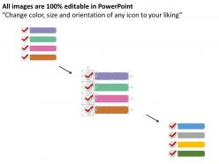 Four check box for correct information flat powerpoint design