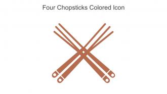 Four Chopsticks Colored Icon In Powerpoint Pptx Png And Editable Eps Format