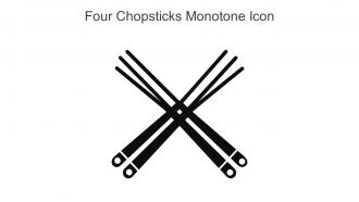 Four Chopsticks Monotone Icon In Powerpoint Pptx Png And Editable Eps Format