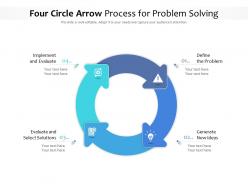 Four circle arrow process for problem solving