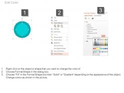 Four circle chart with finance percentage diagram powerpoint slides