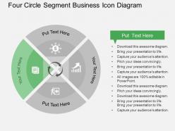 Four circle segment business icon diagram flat powerpoint design