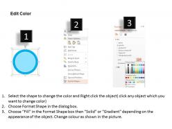 Four circles and tags for data analysis flat powerpoint design