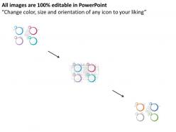 Four circles with icons for business communication ppt presentation slides