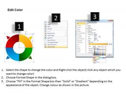 Four circular mode chart powerpoint templates graphics slides 0712