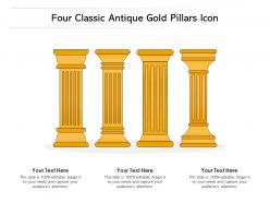 Four classic antique gold pillars icon