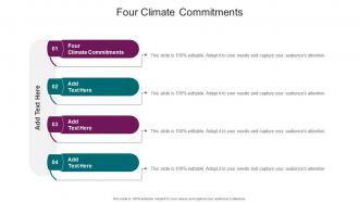 Four Climate Commitments In Powerpoint And Google Slides Cpb