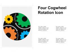 Four cogwheel rotation icon