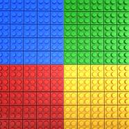 Four color block in square shape stock photo