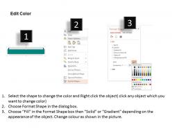 Four colored banners for result and information representation flat powerpoint desgin