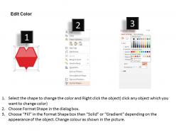 Four colored tags for data representation flat powerpoint design